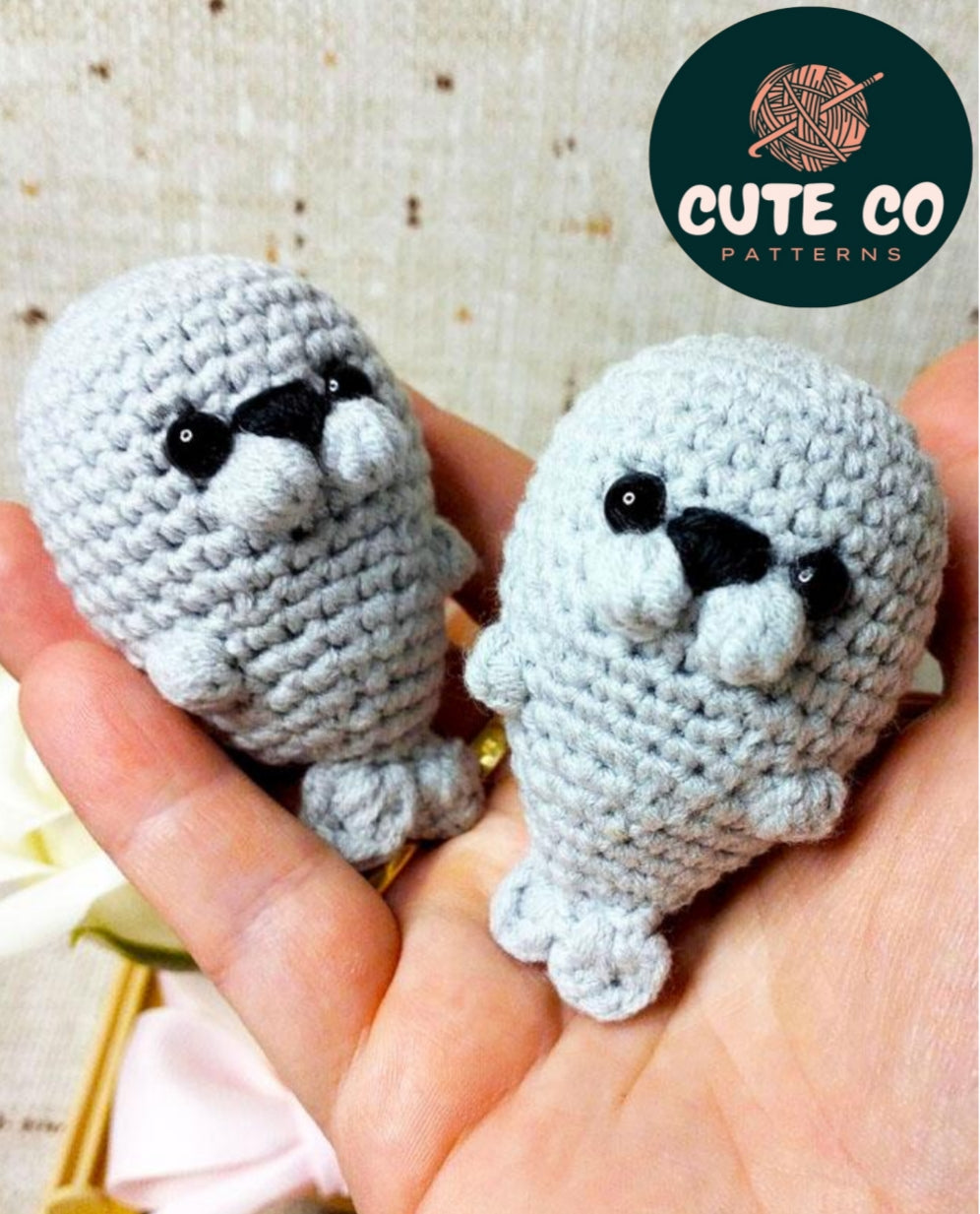 Baby Seal Amigurumi Pattern - Mini Sea Animal Crochet PDF Download