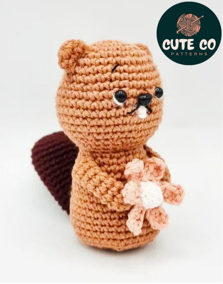 Cute Beaver Amigurumi Pattern - Woodland Animal Crochet PDF Download